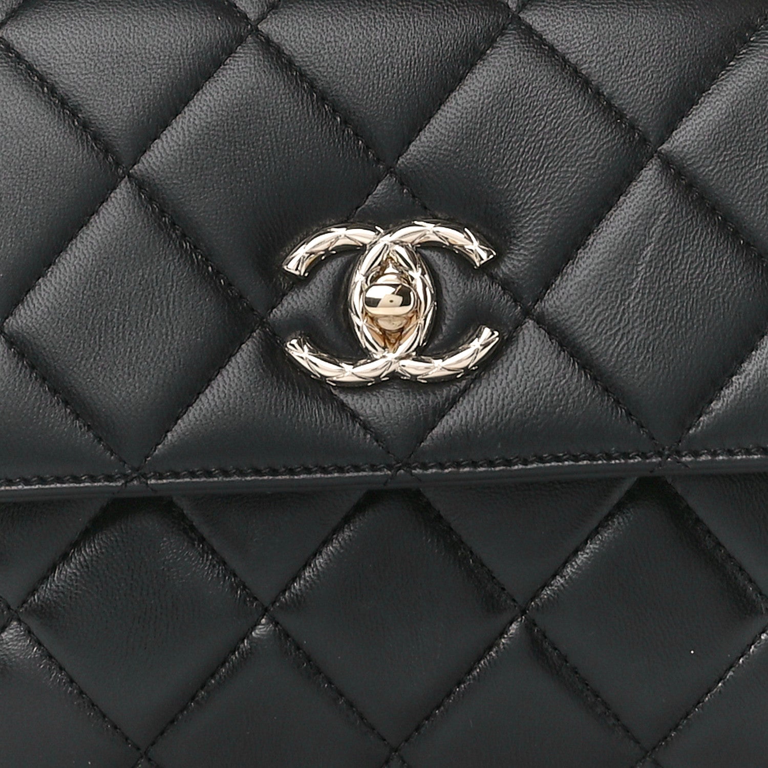 Chanel Lambskin Quilted Small Trendy CC Dual Handle Flap Bag Black 10 of 12