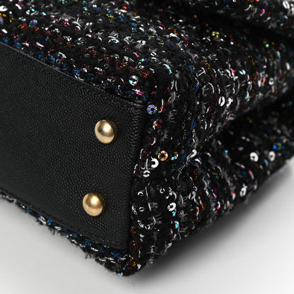 Chanel Tweed Sequin Mini Coco Handle Flap Black 11 of 12
