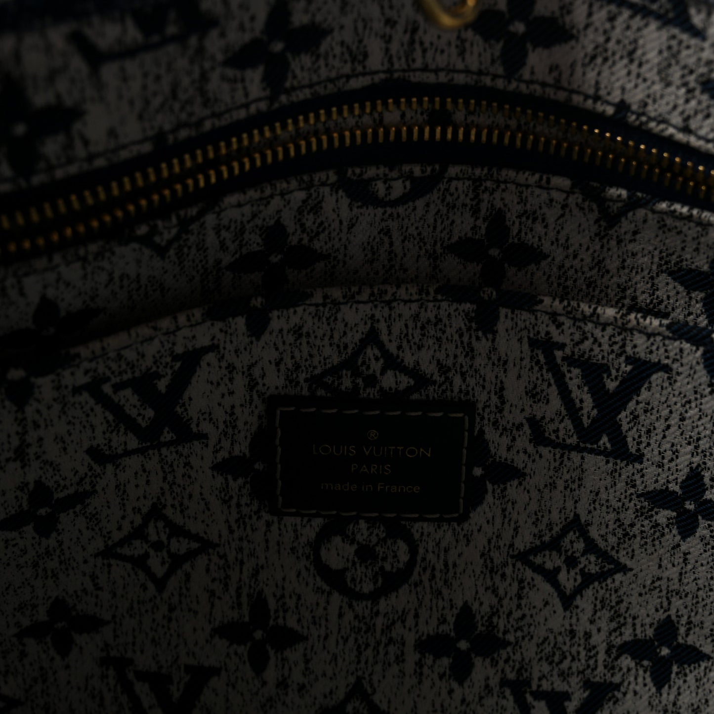 Monogram Jacquard Denim Onthego MM Bleu