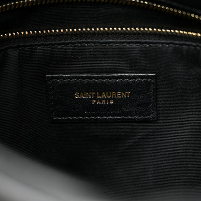 Saint Laurent Lambskin Quilted Small Loulou Puffer Monogram Chain Satchel Black 6 of 10