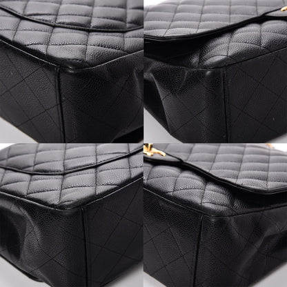 Chanel Caviar Quilted Maxi Double Flap Black 6 of 9
