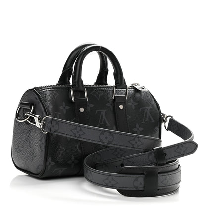 Louis Vuitton Reverse Monogram Eclipse Keepall XS Black 3 of 9