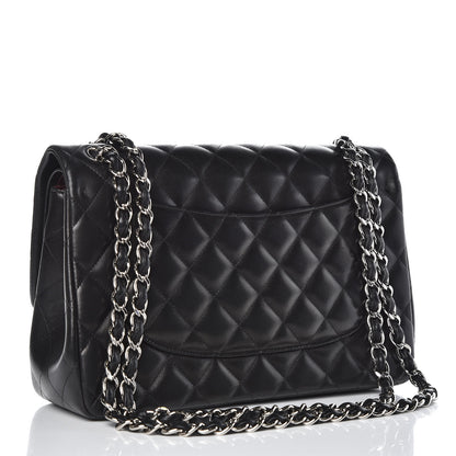 Chanel Lambskin Quilted Jumbo Double Flap Black 3 of 12