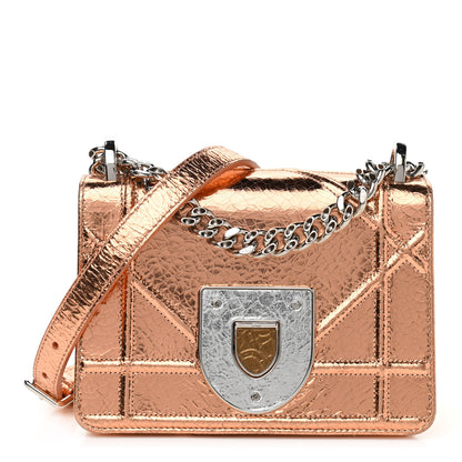 Christian Dior Ceramic Effect Deerskin Diorama Club Bag Gold 1 of 10