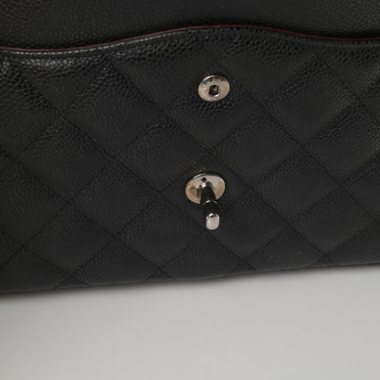 Chanel Caviar Quilted Jumbo Double Flap Black 12 of 13