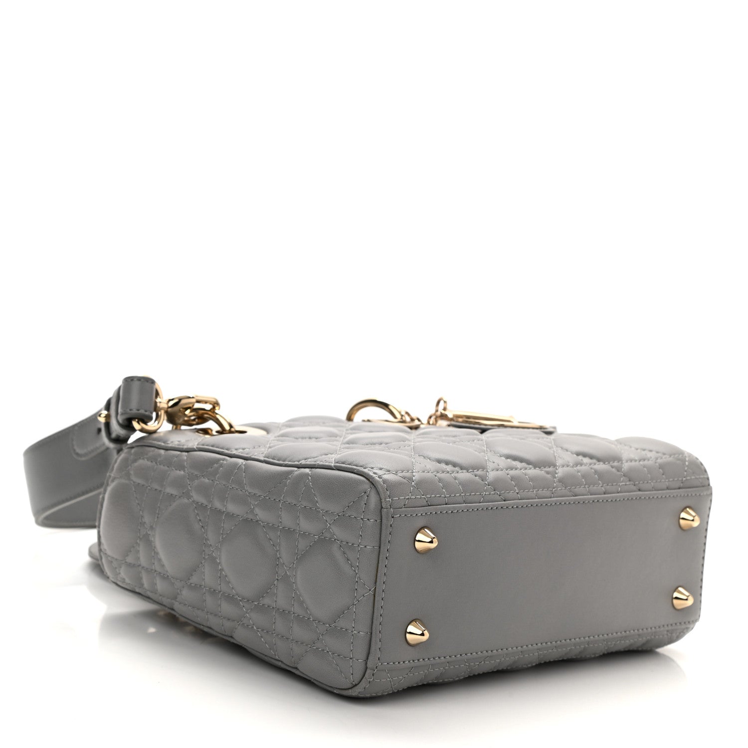 Christian Dior Lambskin Cannage Small Lucky Badges My Lady Dior Grey 3 of 7