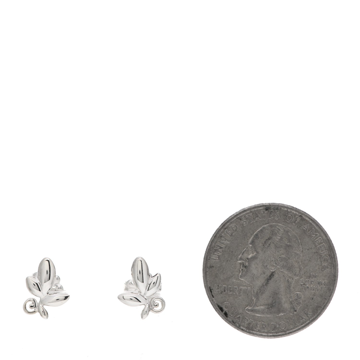 Tiffany Sterling Silver Paloma Picasso Olive Leaf Earrings 2 of 6