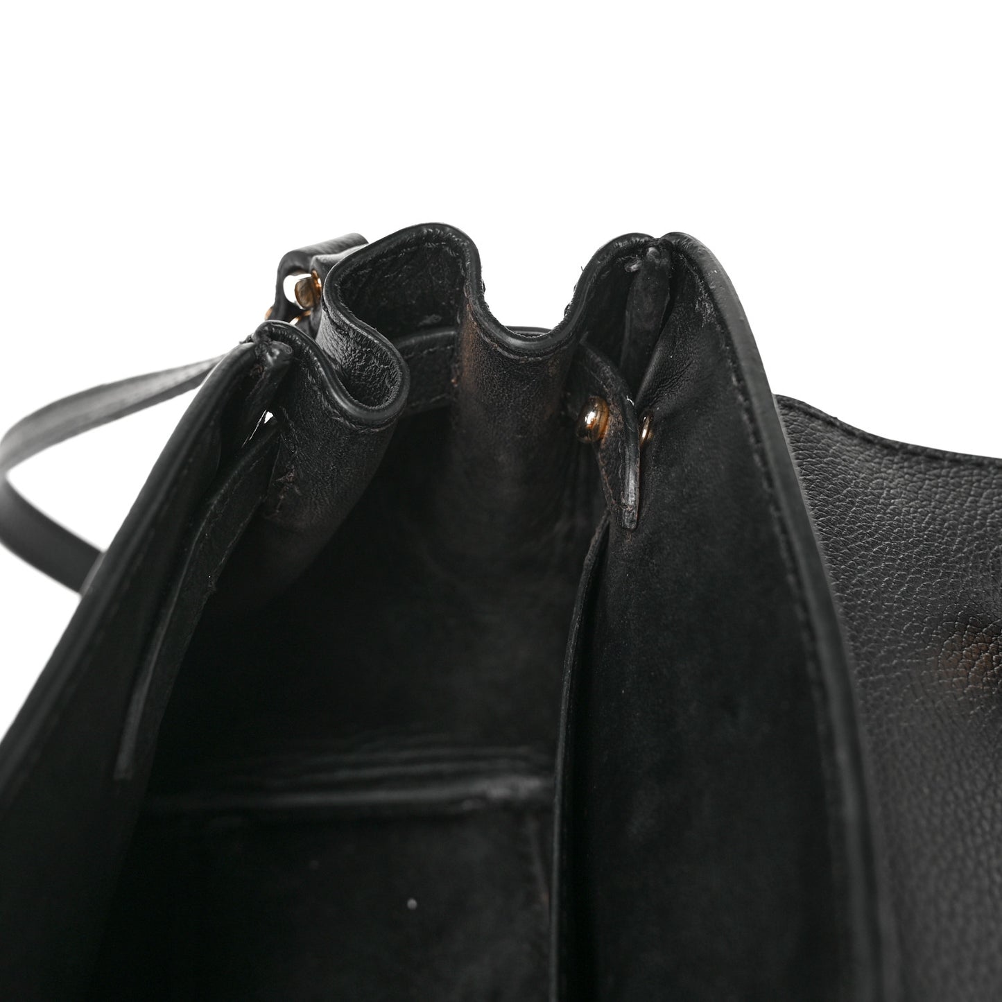 Grained Calfskin Small La Medusa Top Handle Bag Black