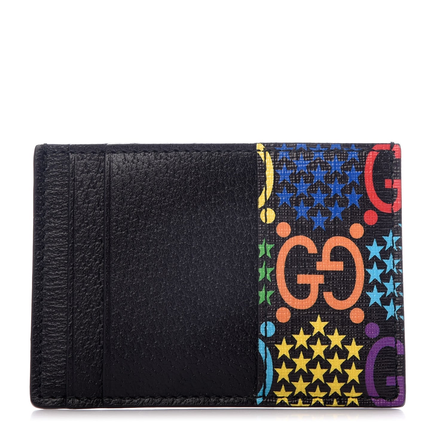 GG Supreme Monogram Psychedelic Card Holder Black