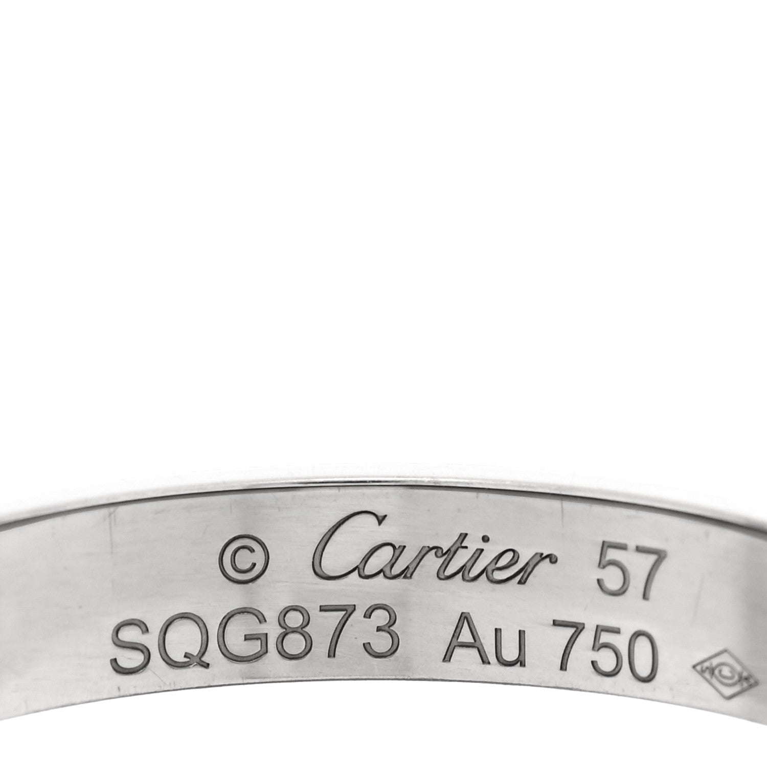 Cartier 18K White Gold 3.5mm LOVE Wedding Band Ring 57 8 4 of 4