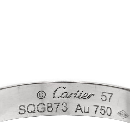 Cartier 18K White Gold 3.5mm LOVE Wedding Band Ring 57 8 4 of 4