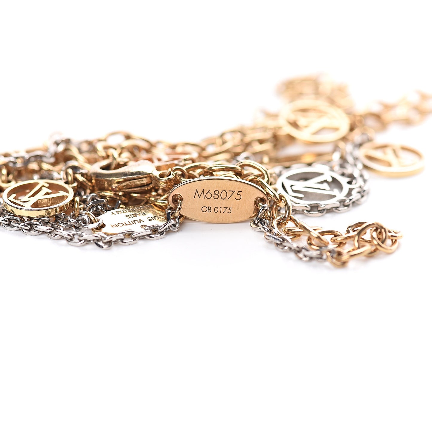 Logomania Sautoir Necklace Silver Gold