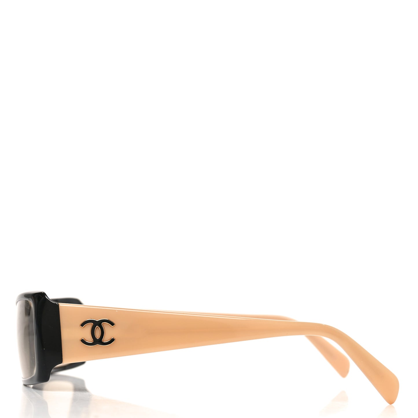 Acetate Rectangle Sunglasses 5078 Black Beige