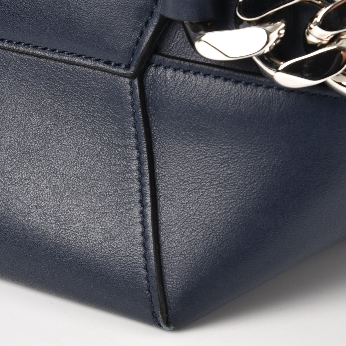 Calfskin Infinity Bucket Bag Night Blue