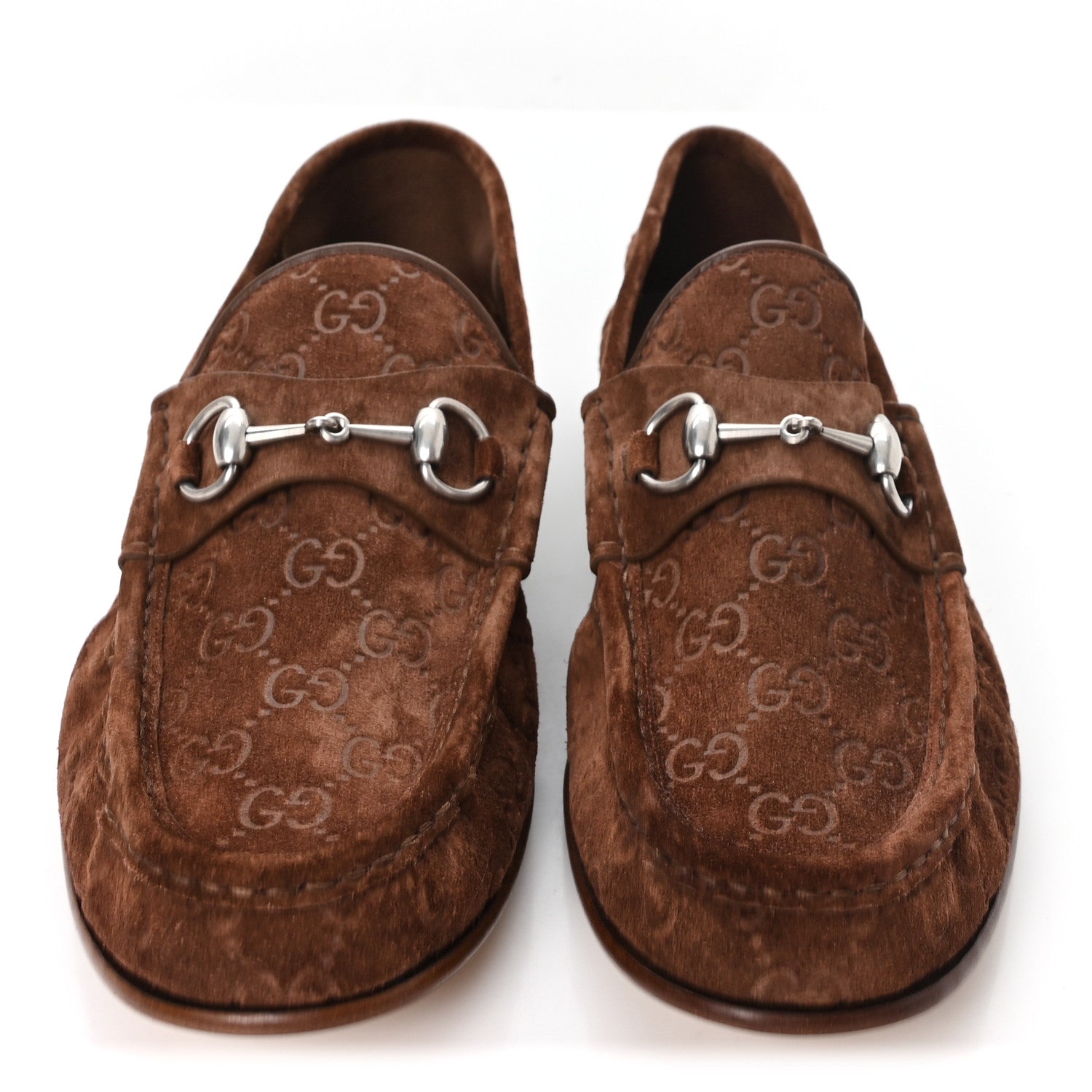 Gucci Luxury Suede Guccissima Mens Horsebit Mocassin Loafers 11.5 Fancy 11.5 Fancy Brown 3 of 10