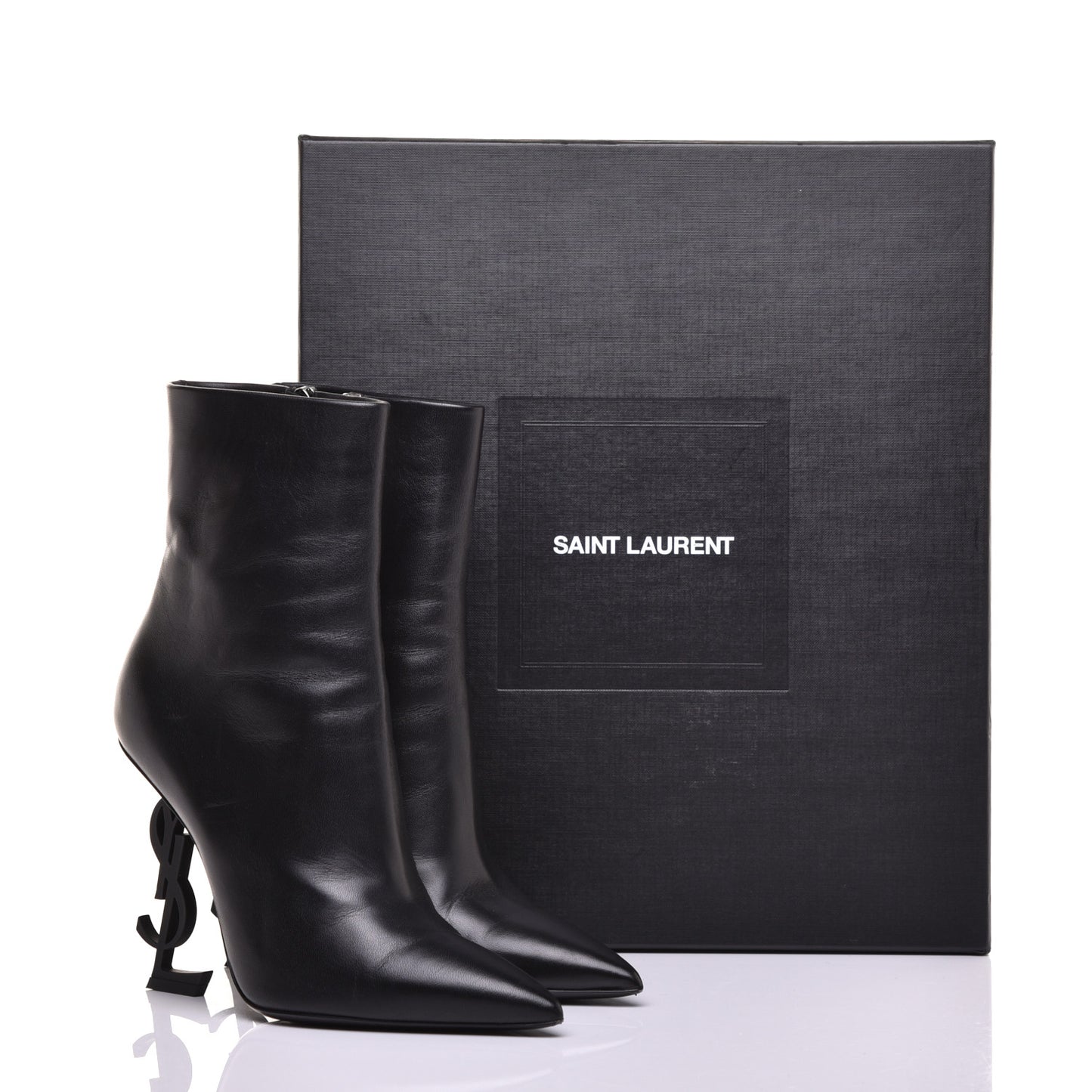 Calfskin Opyum Ankle Boots 37 Black
