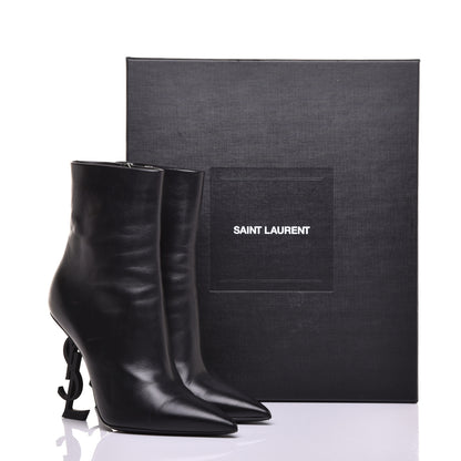 Saint Laurent Calfskin Opyum Ankle Boots 37 Black 10 of 10