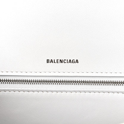 Balenciaga Grained Calfskin Medium Hourglass Top Handle Bag White 6 of 10