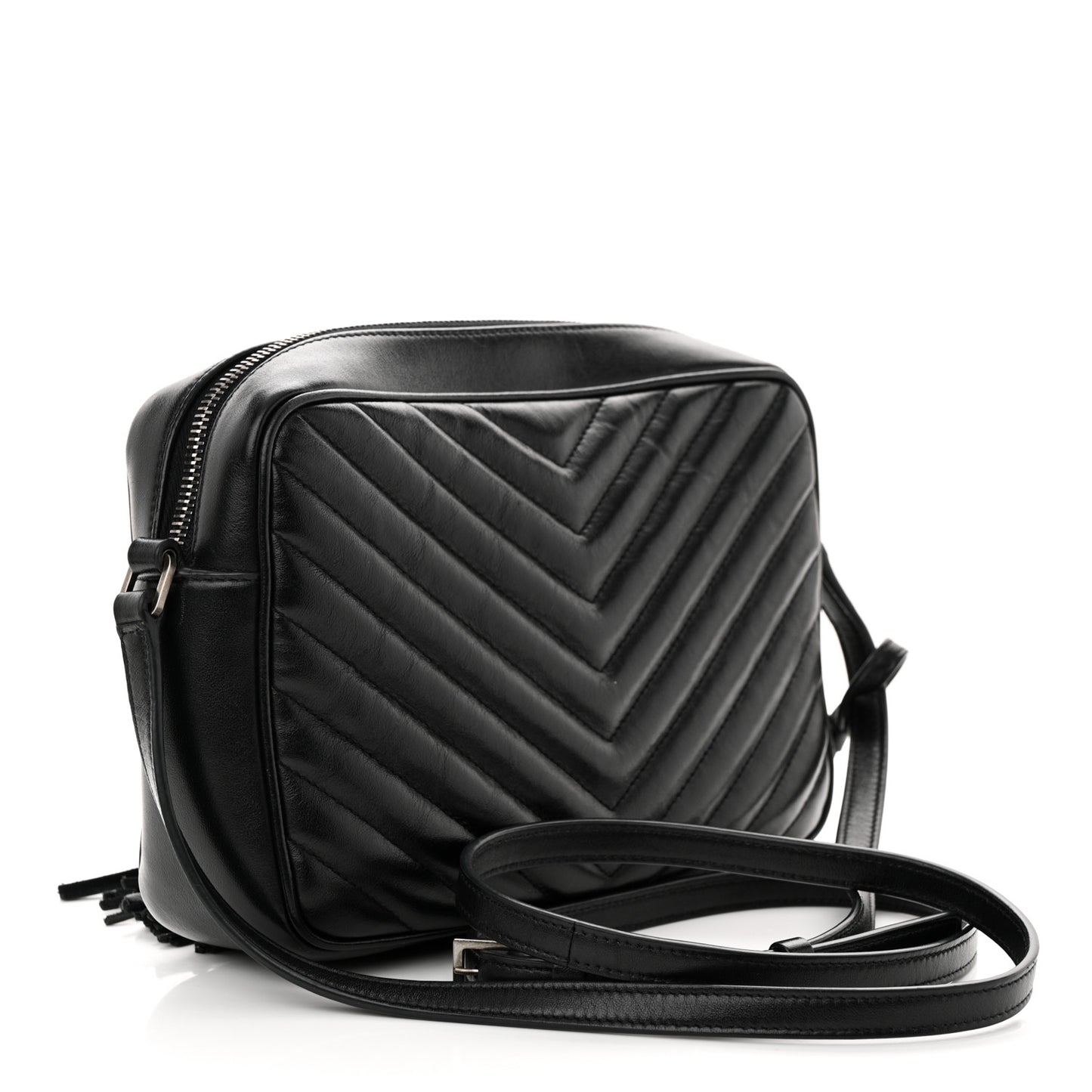 Calfskin Matelasse Monogram Lou Camera Bag Black