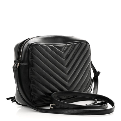 Saint Laurent Calfskin Matelasse Monogram Lou Camera Bag Black 4 of 12