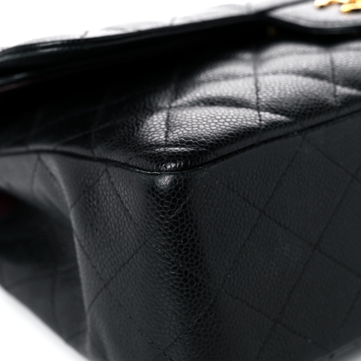 Chanel Caviar Quilted Jumbo Double Flap Black 7 of 19