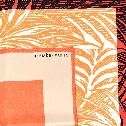 Hermes Silk Cavalier En Formes Scarf 90 Camel Orange Brique 4 of 4