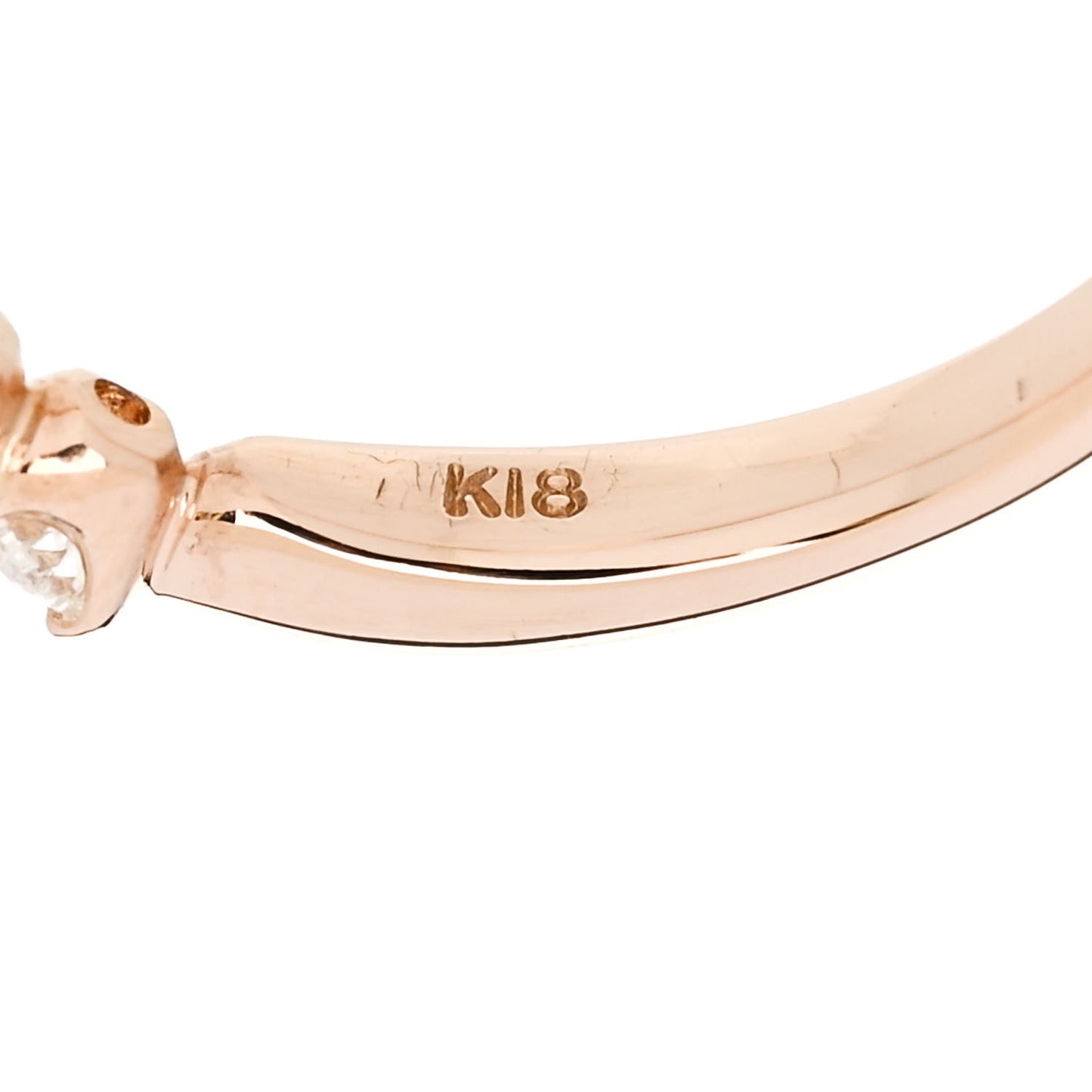 18K Rose Gold Diamond .50ctw Half Eternity Ring 51 5.75