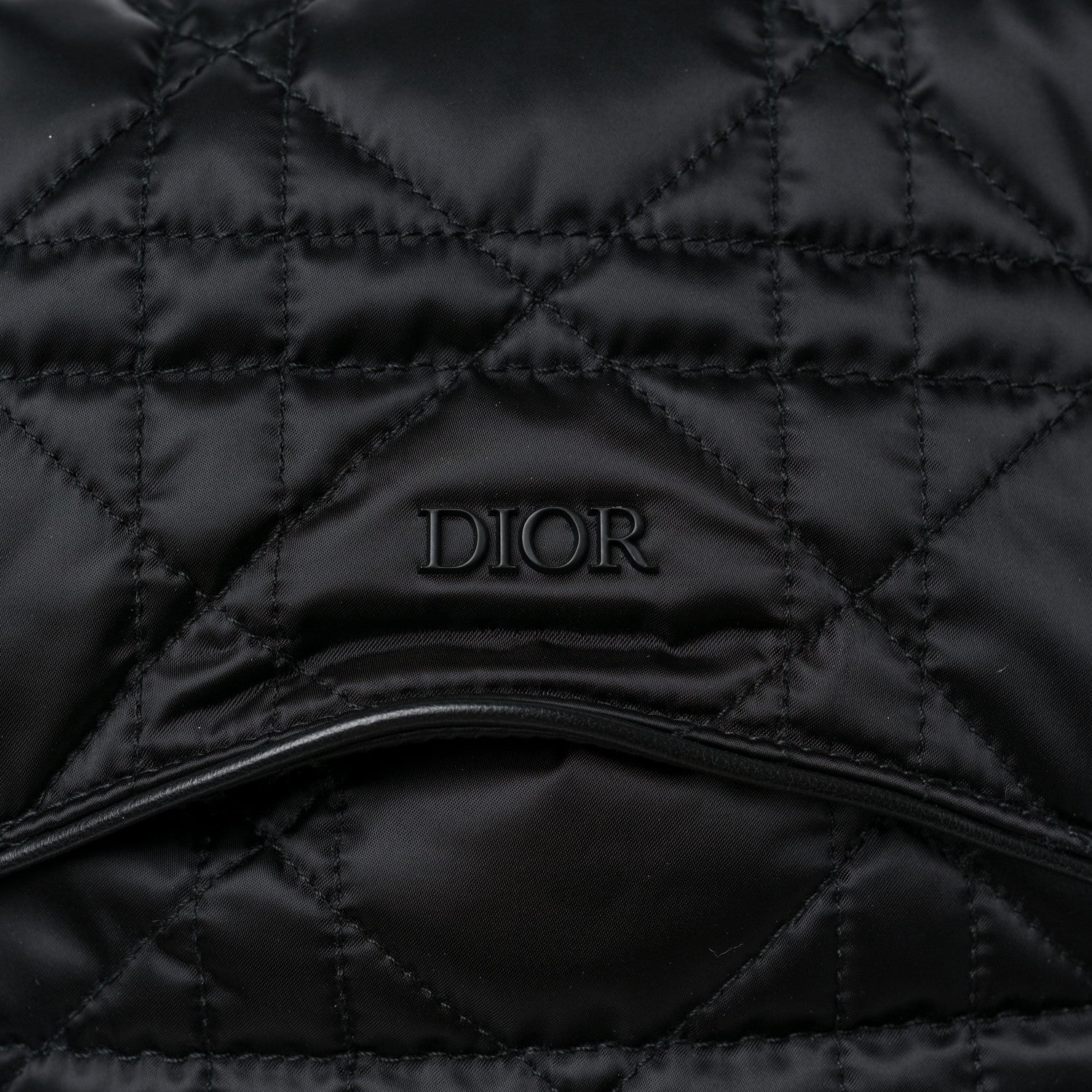 Christian Dior Nylon Cannage Saddle Backpack Black 9 of 9