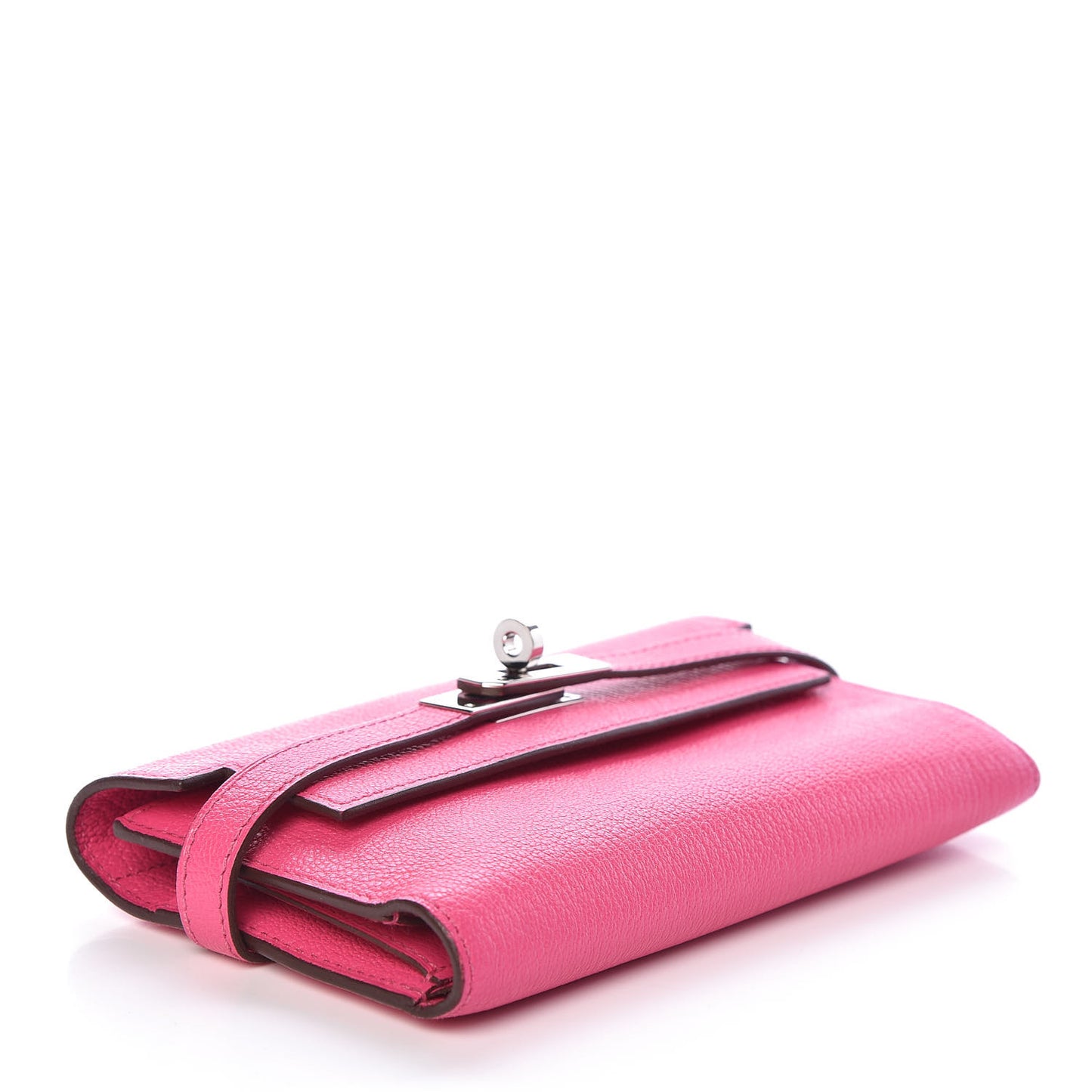 Chevre Mysore Medium Kelly Wallet Rose Shocking