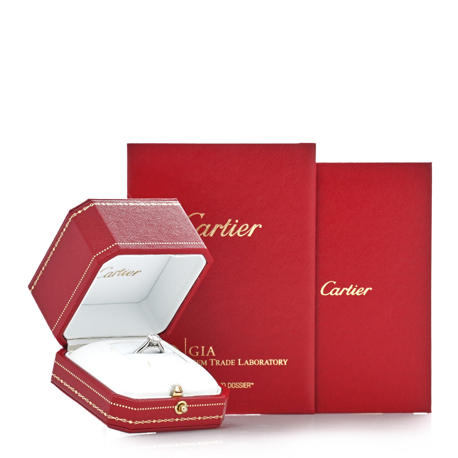 Cartier Platinum Diamond .71ct Solitaire 1895 Engagement Ring 49 4.75 5 of 5