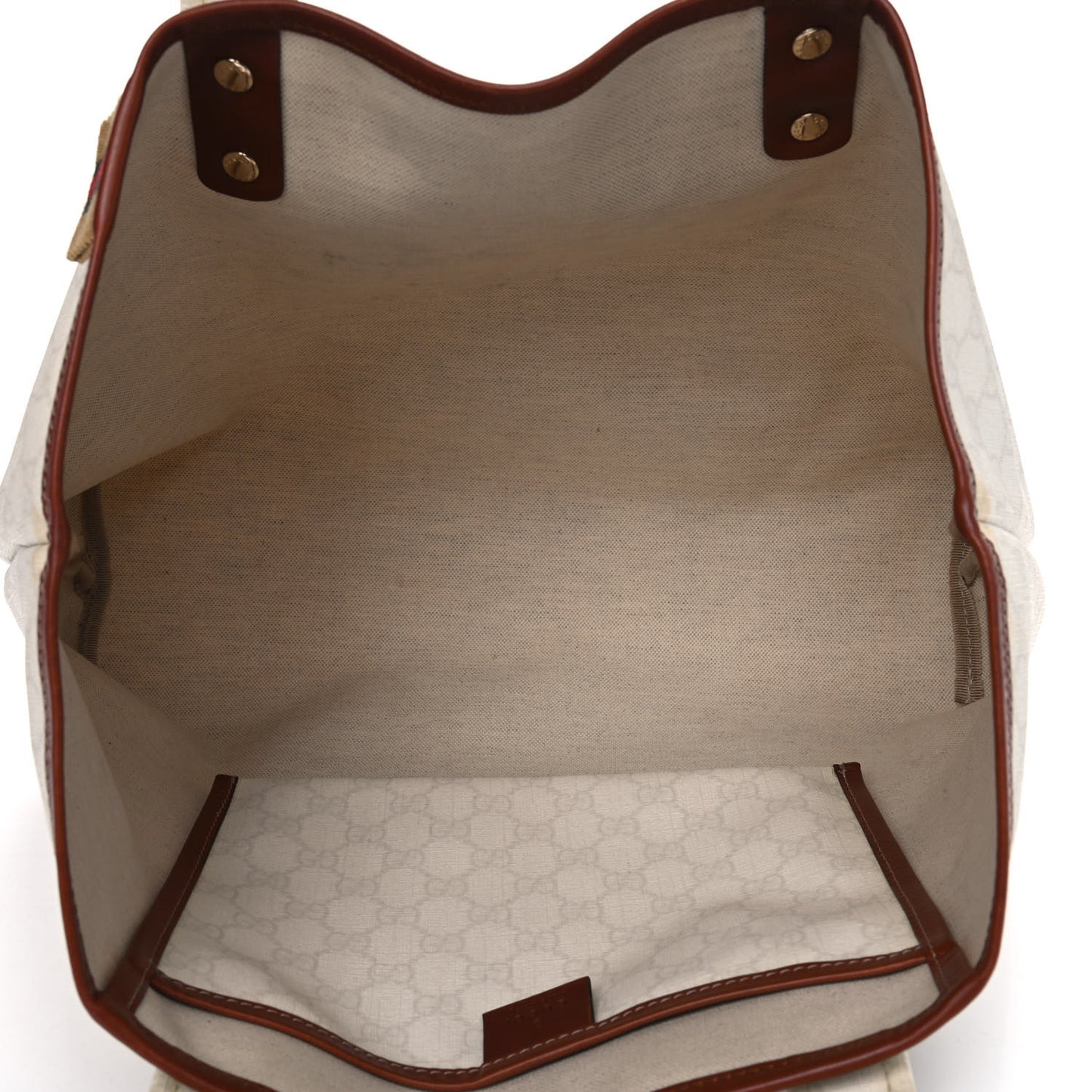 GG Plus Monogram Medium Signature Web Loop Tote White