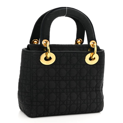 Christian Dior Nylon Cannage Mini Lady Dior Black 2 of 11