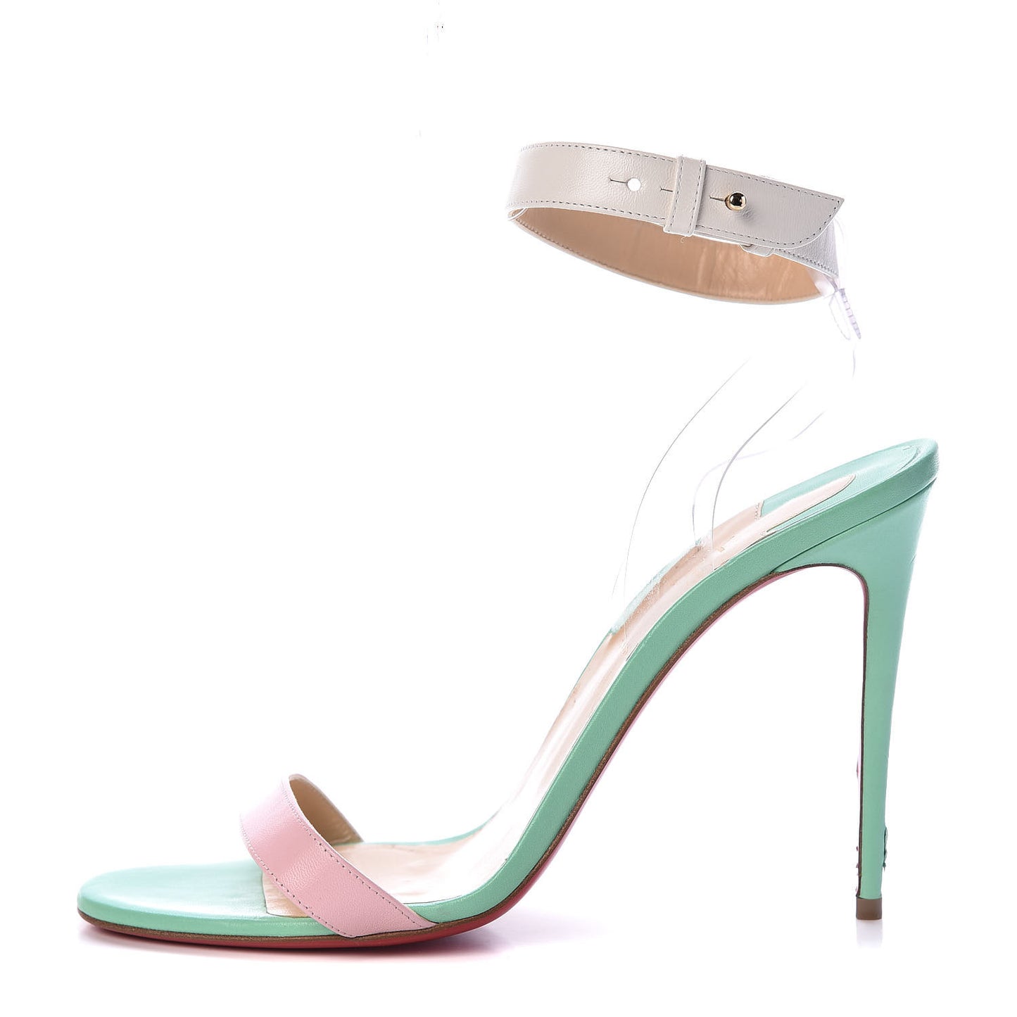 Shiny Nappa PVC Jonatina 100 Sandals 39.5 Opal