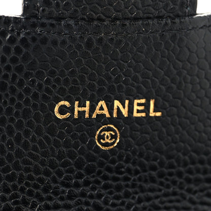 Chanel Caviar Quilted Flap Card Holder Wallet Black 6 of 9
