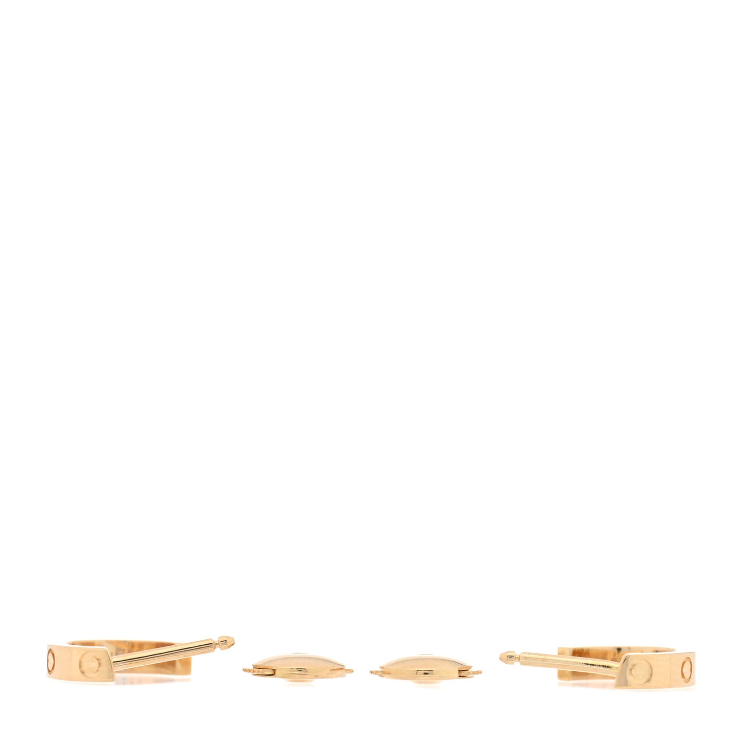 18K Yellow Gold Small LOVE Hoop Earrings