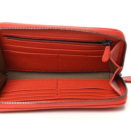 Bottega Veneta Goatskin Intrecciato Zip Around Wallet Orange 5 of 11