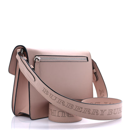 Burberry Calfskin Perforated Small Macken Crossbody Bag Fawn Pink 2 of 8