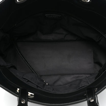 Chanel Coated Canvas Quilted Large Paris Biarritz Tote Black 5 of 7