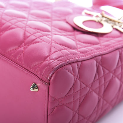 Christian Dior Lambskin Cannage Medium Lady Dior Pink 10 of 14