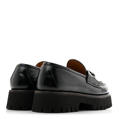 Gucci Cordovan Lux Womens Horsebit 45mm Platform Loafers 38.5 Black 5 of 11