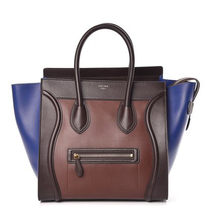 Celine Smooth Calfskin Mini Tri-Color Luggage Acajou 1 of 9