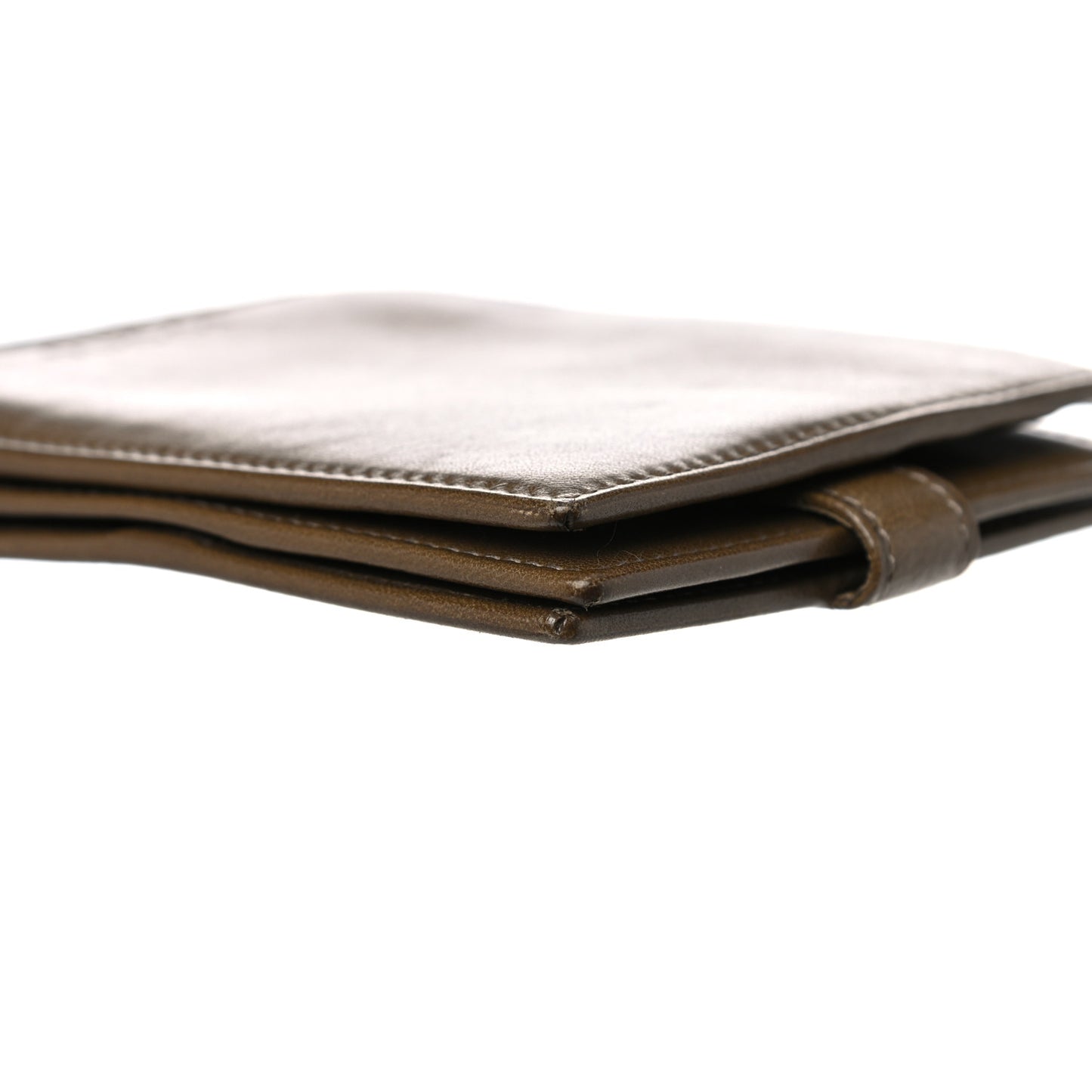Smooth Calfskin Mens Bi-Fold Wallet Brown
