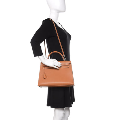 Hermes Vache Liegee Kelly Sellier 32 Gold 2 of 10