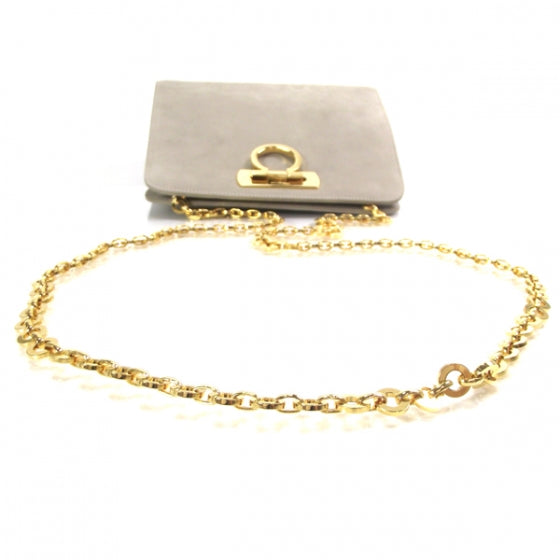 FASHIONPHILE SALVATOREFERRAGAMOSuedeEveningBagGrey 5 of 8