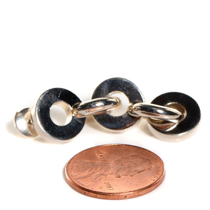 Hermes Sterling Silver Link Earrings 2 of 6