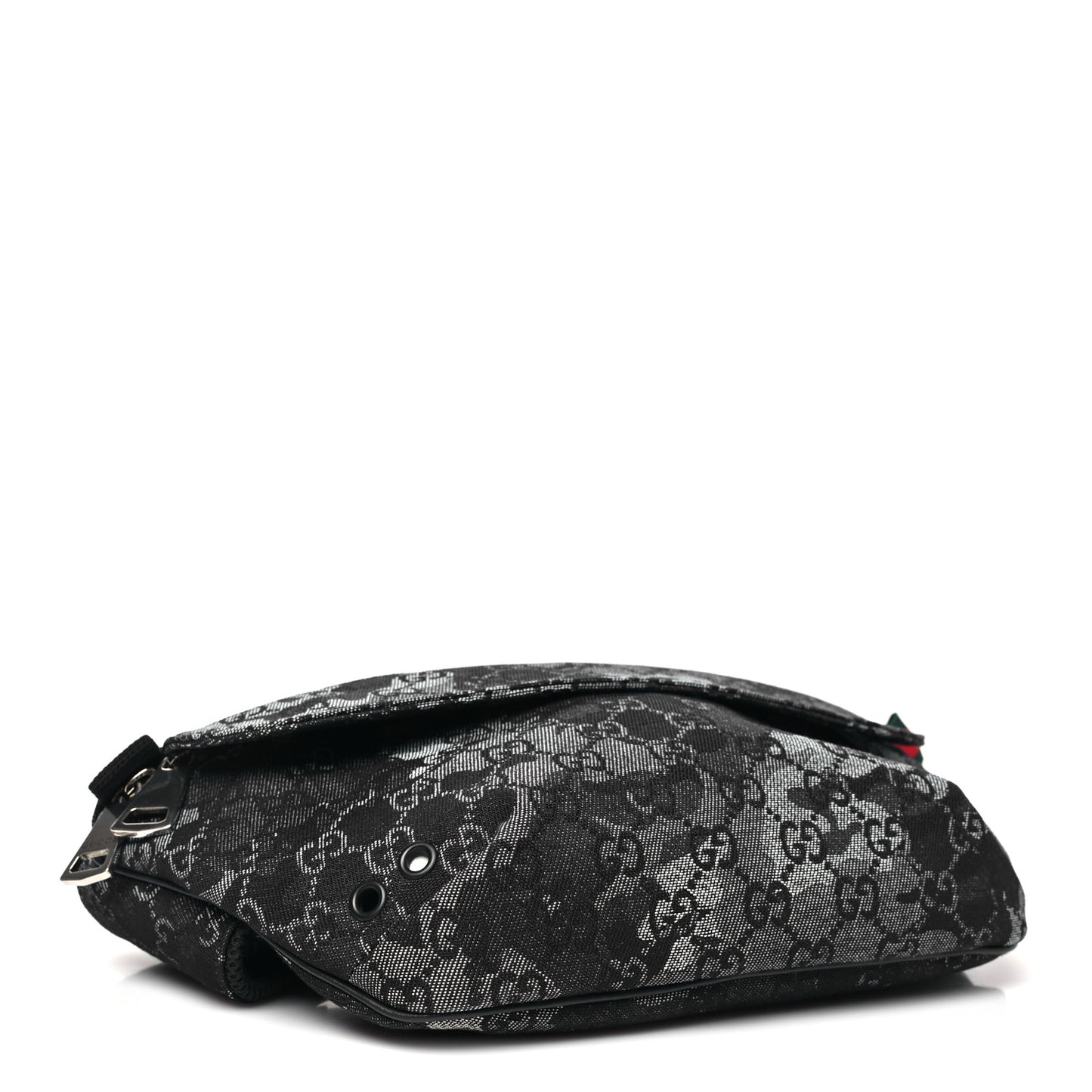 Denim Monogram Web Belt Bag Blue Multicolor