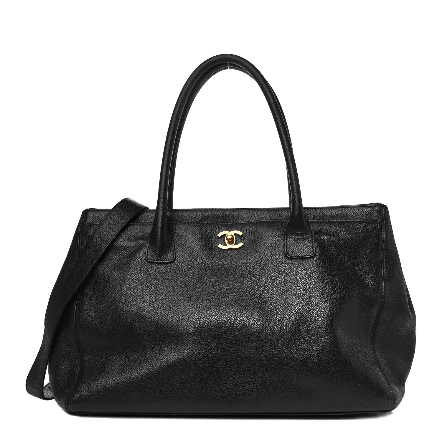 Chanel Calfskin Cerf Executive Shopper Tote Black 1 of 9