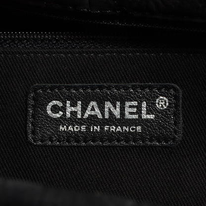 Chanel Ultra Soft Suede Calfskin Natural Beauty Tote Black 7 of 7