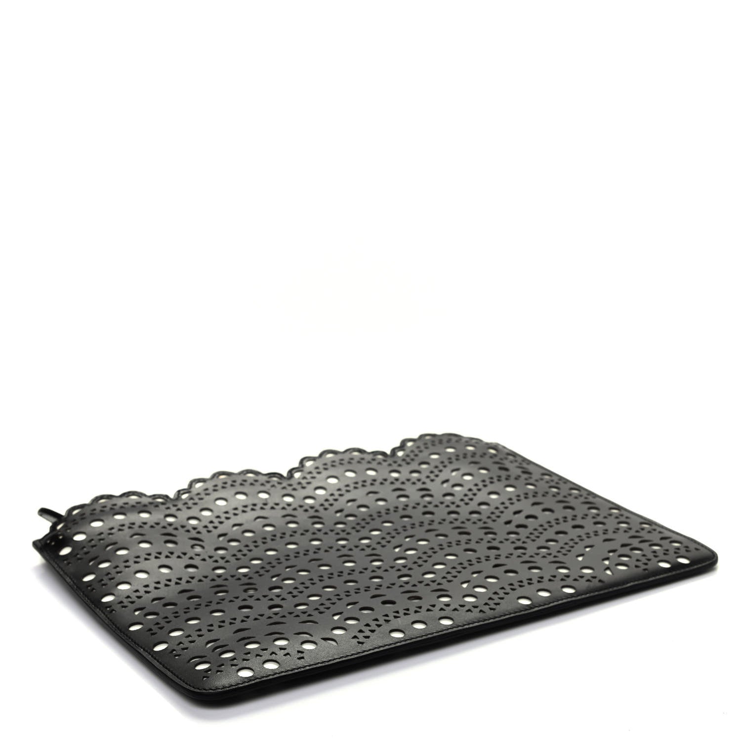 Alaia Calfskin Laser Cut Clutch Black 4 of 6