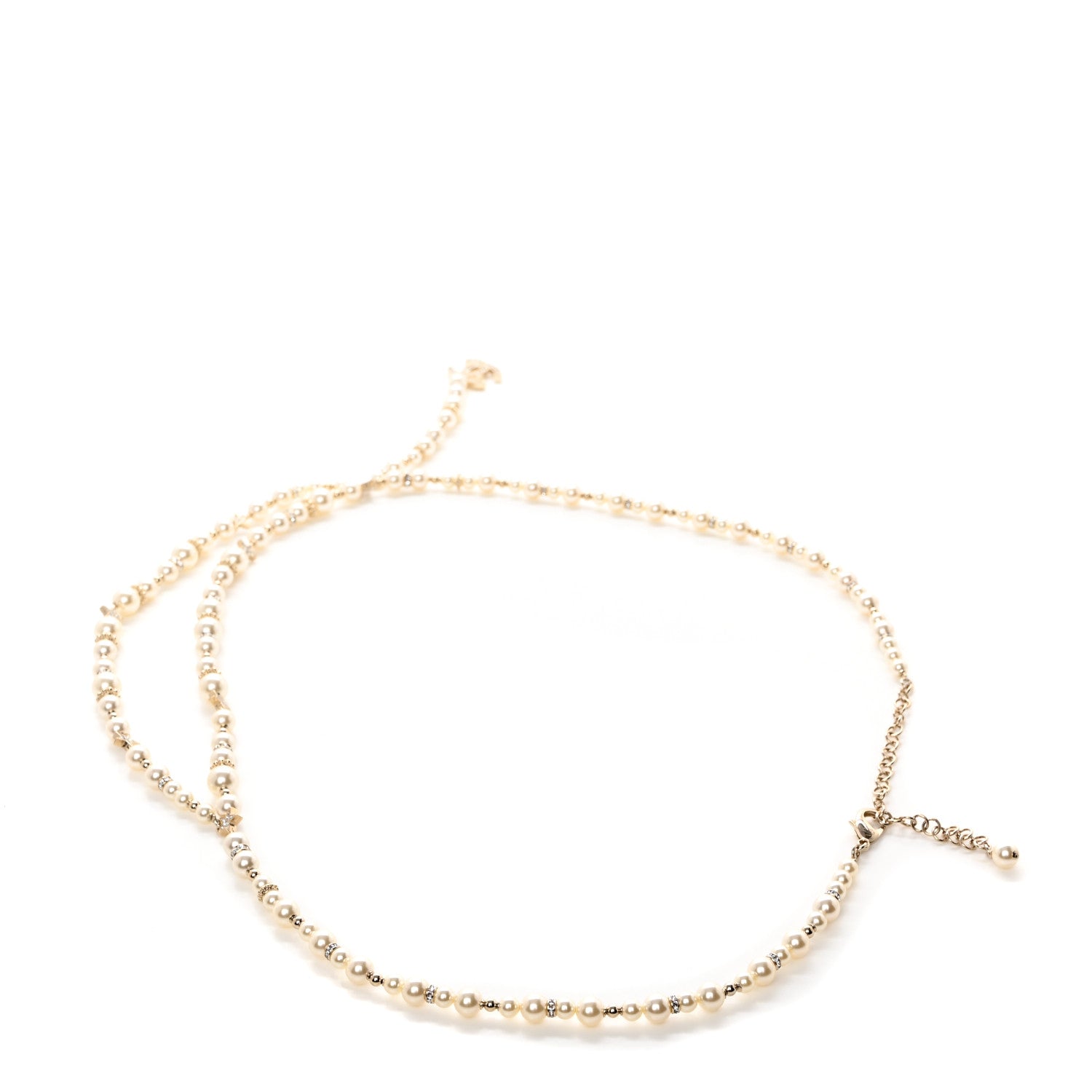 Chanel Pearl Crystal CC Star Belt Gold Pearly White 2 of 5
